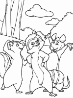 A coloring page of open season